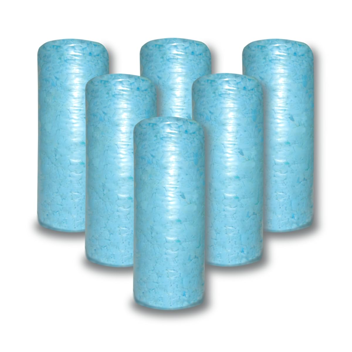 Premium Shredded Memory Foam Bean Bag Filler - 30lb Pack of 6 (Blue) | Perfect Refill for Bean Bag Chairs, Poufs, Stuffed Animals, Ottoman, Couch Cushions & Dog Beds | Ultra-Soft Support for Home, Office & Kids Play Areas