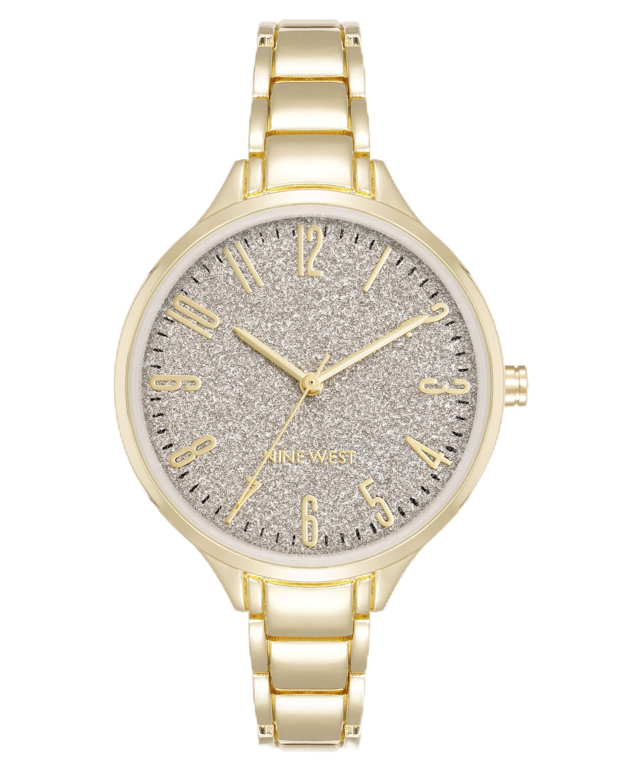 Nine West Women's Fashion Bracelet Watch - Elegant Stainless Steel Band with Crystal Accents | Perfect for Office, Party & Everyday Wear