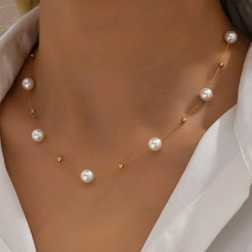 N:pearl choker necklace