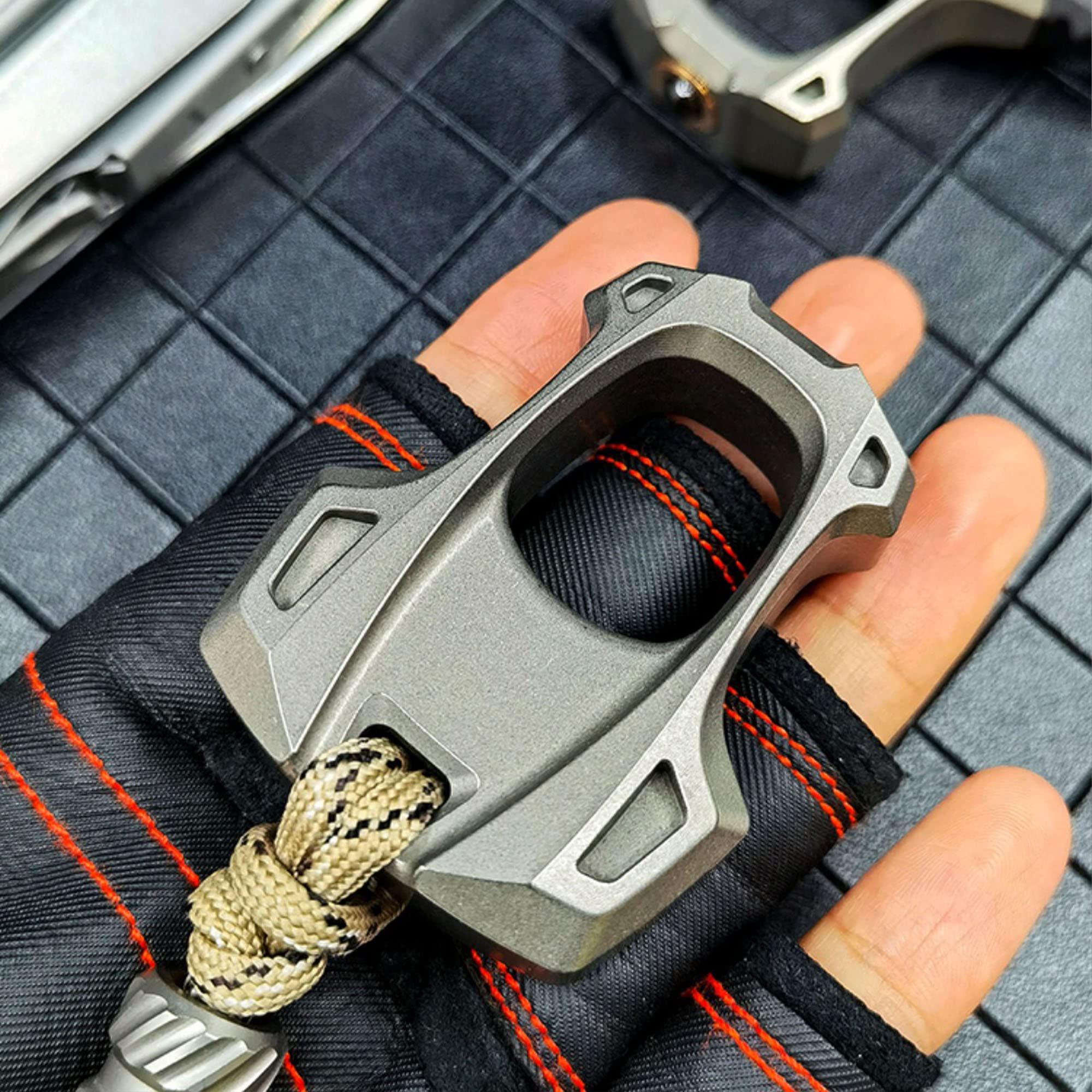 Premium Titanium EDC Pocket Tool - Multi-Function Keychain Tool for Everyday Carry, Outdoor Survival & DIY Projects