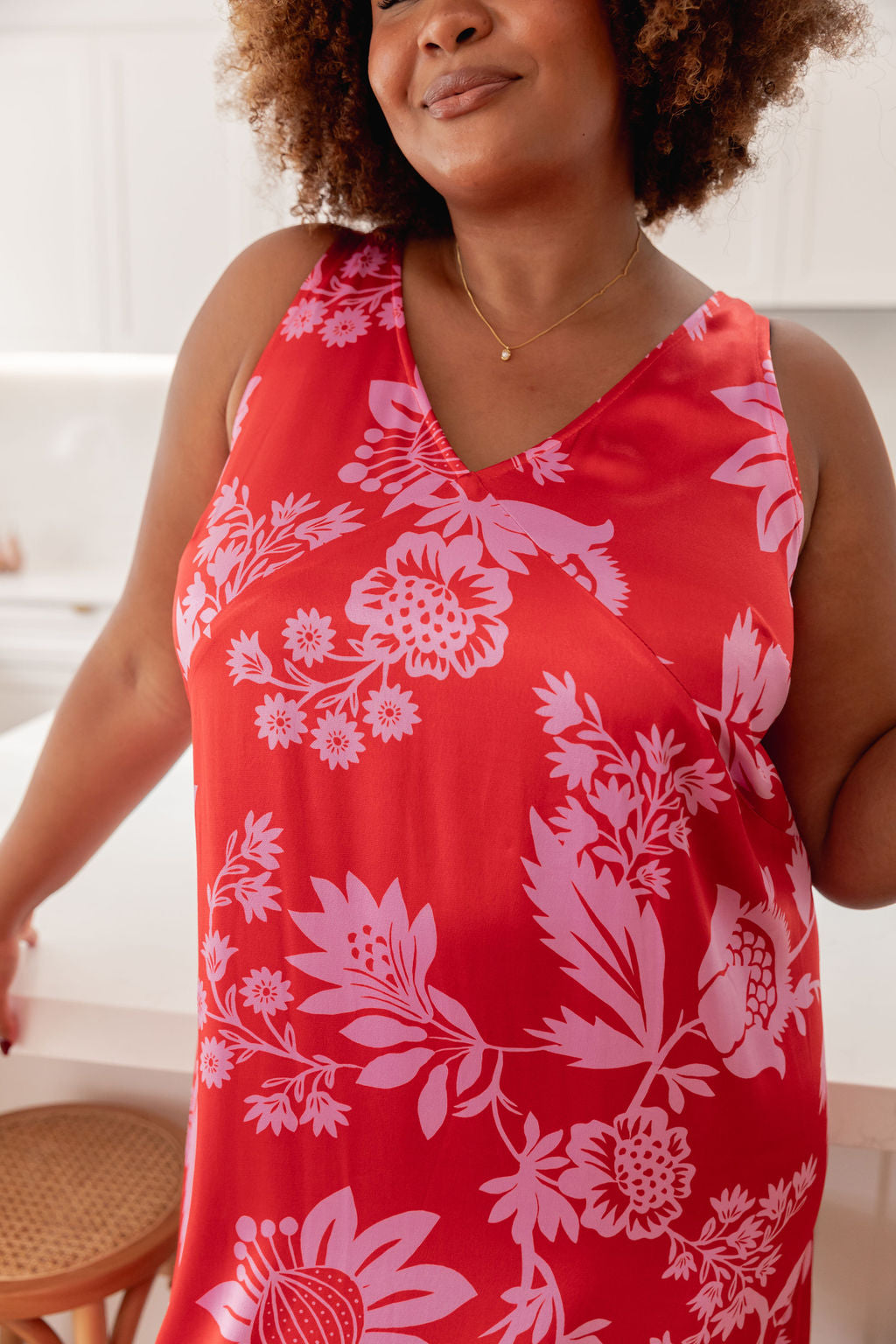 Belle Pink Thistle Dress - Elegant Floral Print Women's Dress for Parties, Weddings & Special Occasions