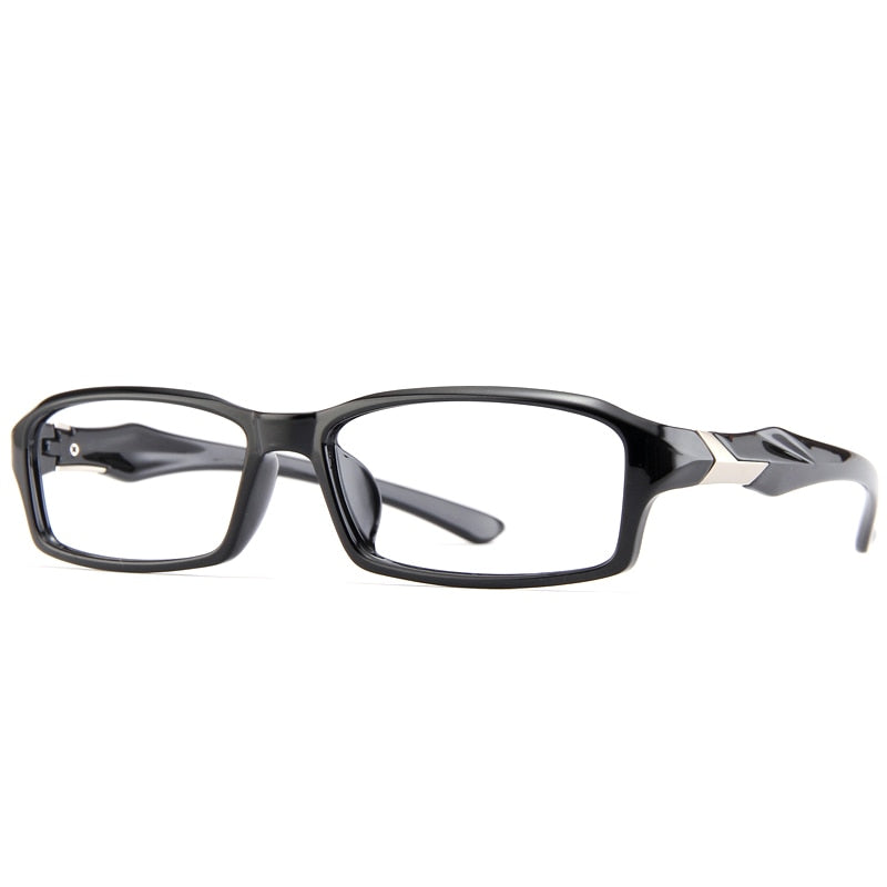 Bclear Men's Full Rim Rectangle TR90 Titanium Sport Eyeglasses Frame - Lightweight Durable My6059 for Running, Cycling & Outdoor Activities