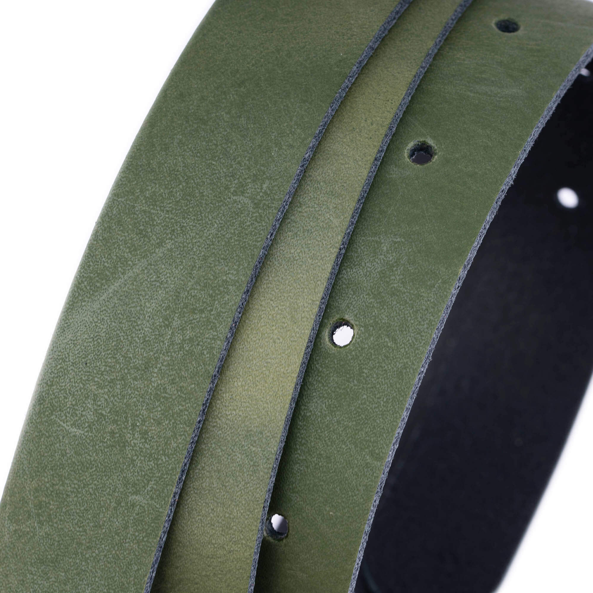 2.5 cm Genuine Green Leather Belt Strap - Replacement for Versace Buckles - Perfect for Fashion Accessories & Belt Repair