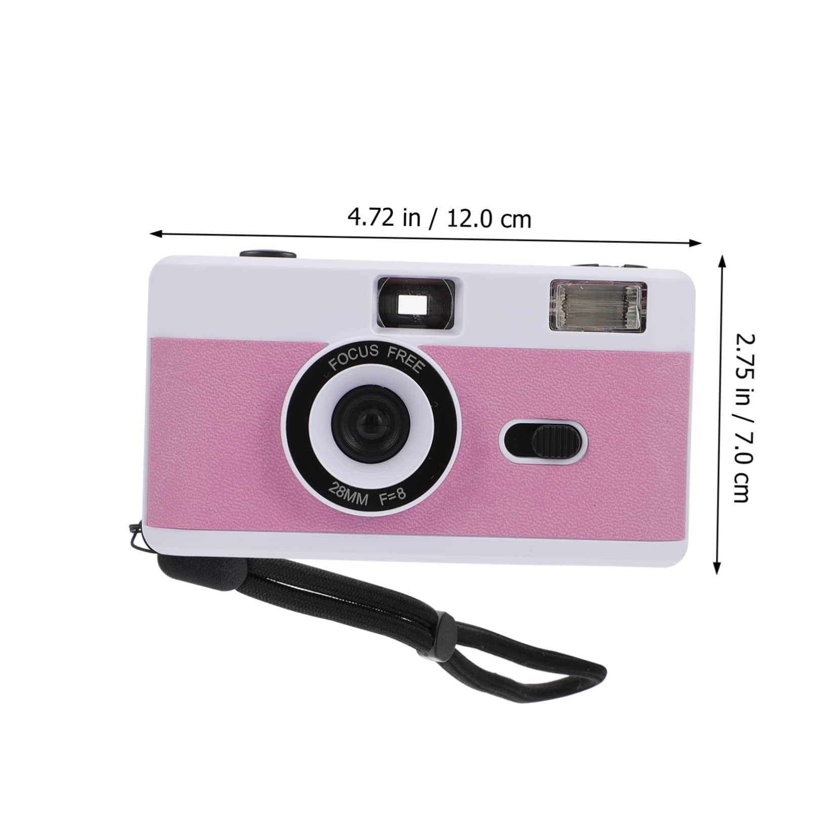 Vintage Retro Film Camera - 7 Pcs Plastic Mini Cameras with Built-in Flash, Old Fashioned White ABS Travel Camera for Kids & Adults | Perfect for Travel Photography, Birthday Gifts, and Vintage Style Collections