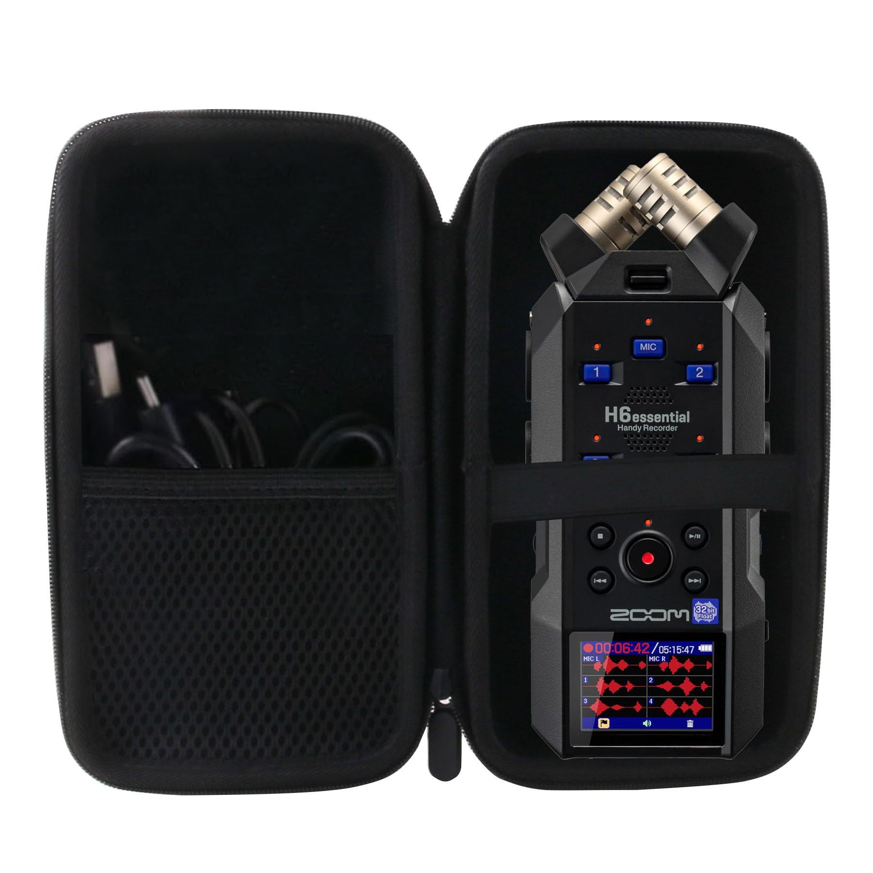 WERJIA Hard Carrying Case for Zoom H6 Essential Portable Audio Recorder - Durable Protective Storage with Custom Fit | Perfect for Field Recording, Podcasting & Music Production