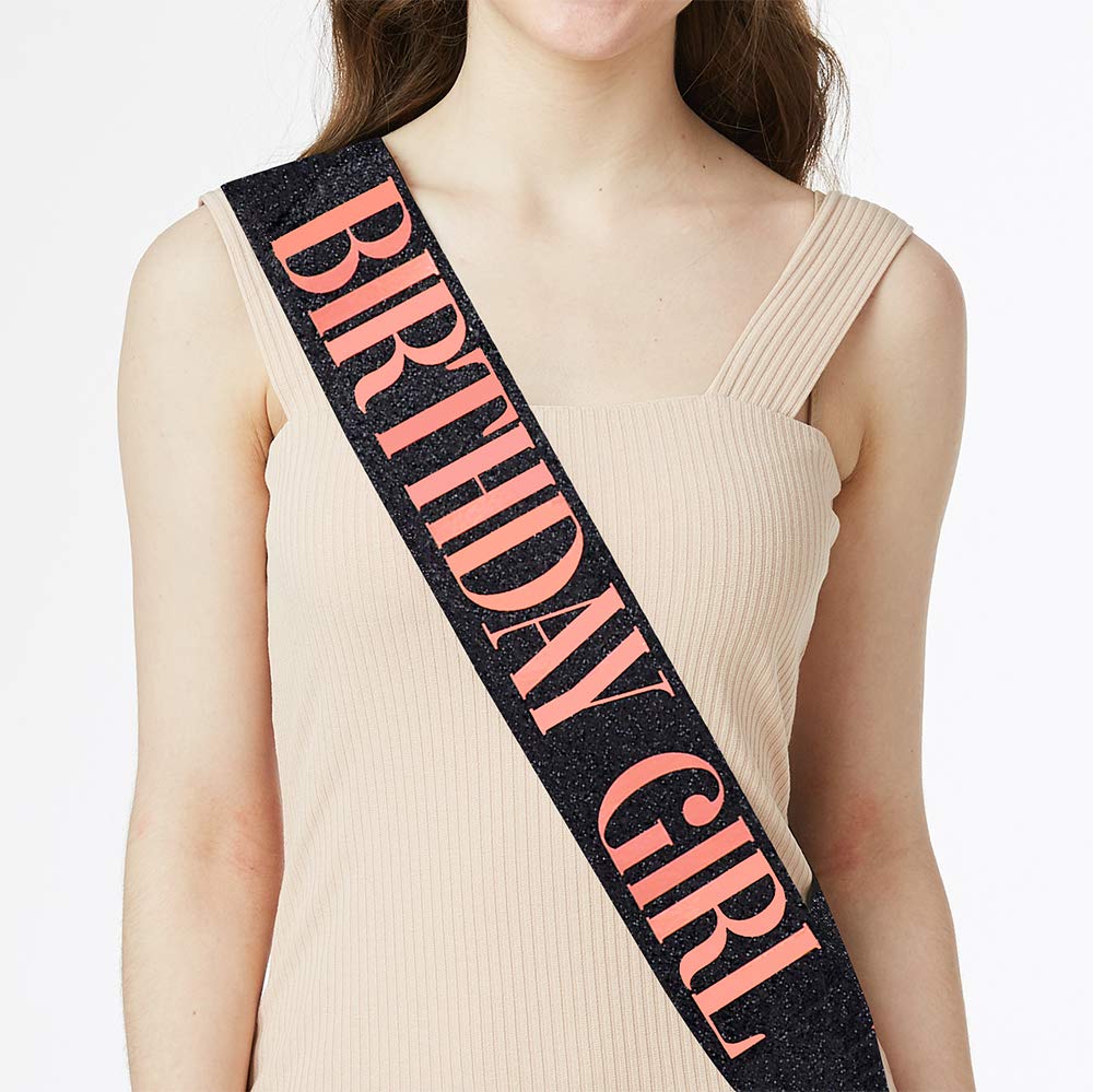 Birthday Girl Sash & Rhinestone Tiara Set - Sparkling Birthday Party Accessories for Women | Perfect for Bachelorette Parties, Birthday Celebrations & Special Occasions