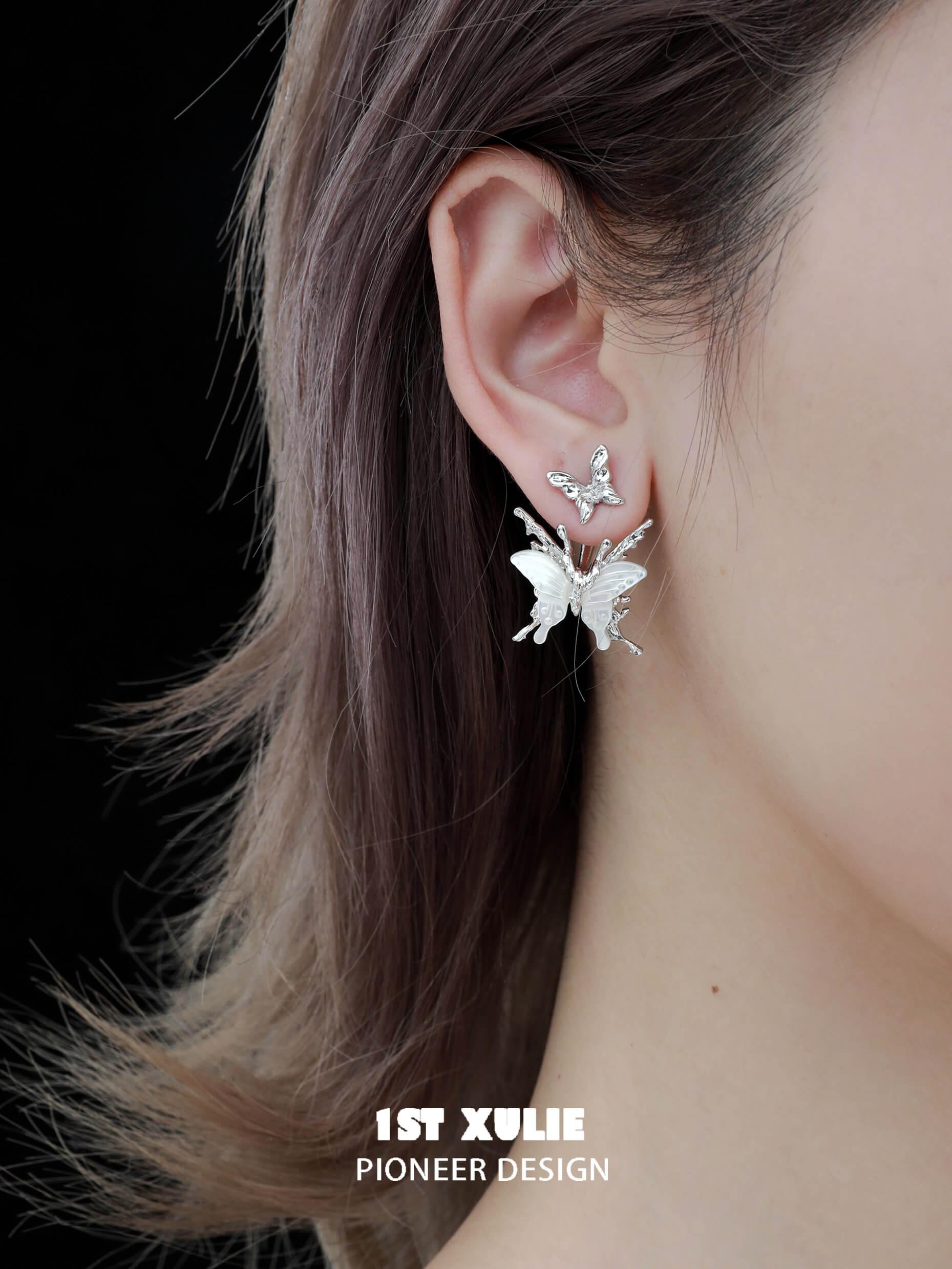 Whiterfly S925 Sterling Silver 18K Gold Plated 24K Gold Plated Shell Earrings for Women - Elegant Beach Wedding Jewelry Gift