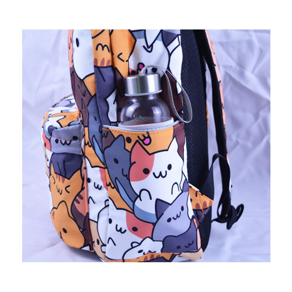 Anime Multifunctional Shoulder Bag - Cute Japanese Game Cat Backpack for School, Travel & Cosplay | Lightweight Durable Knapsack for Anime Fans & Gamers