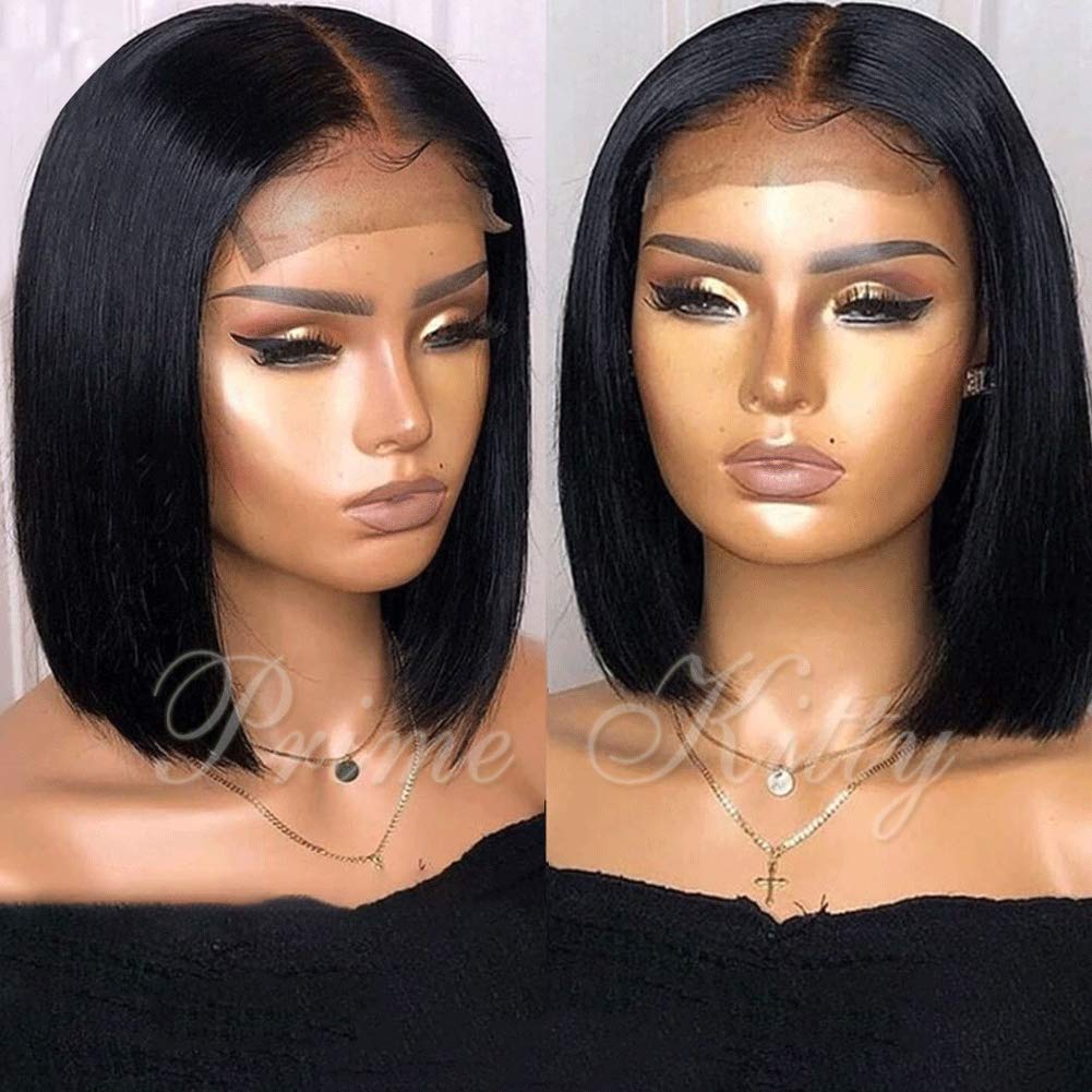 Brazilian Virgin Human Hair Wigs for Black Women - 9A Grade 150% Density 360 Lace Frontal Wig with Baby Hair - Straight 14