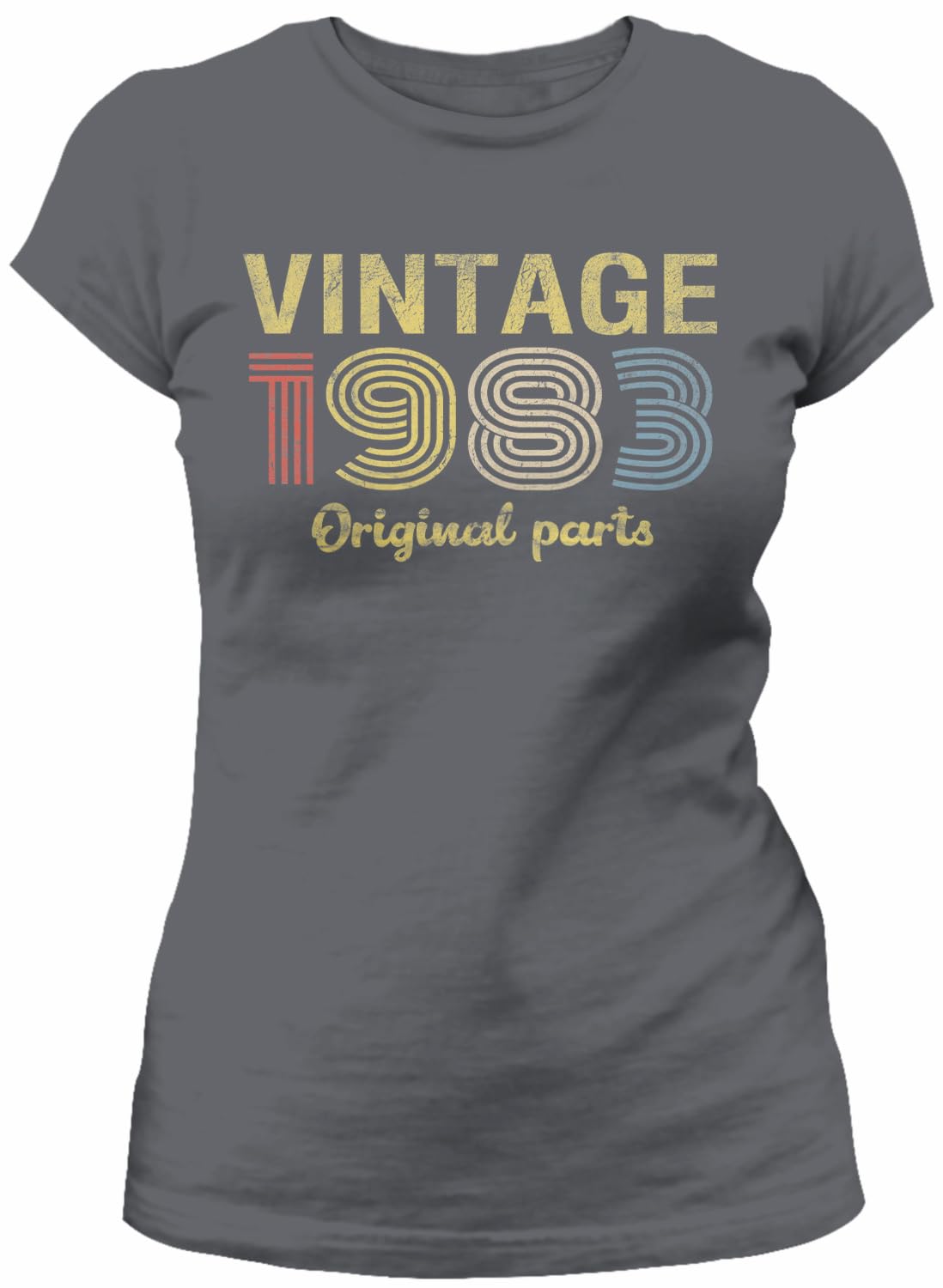 Vintage 1983 Original Parts 40th Birthday T-Shirt for Women - Retro 40th Birthday Gift - Perfect for Birthday Parties & Milestone Celebrations