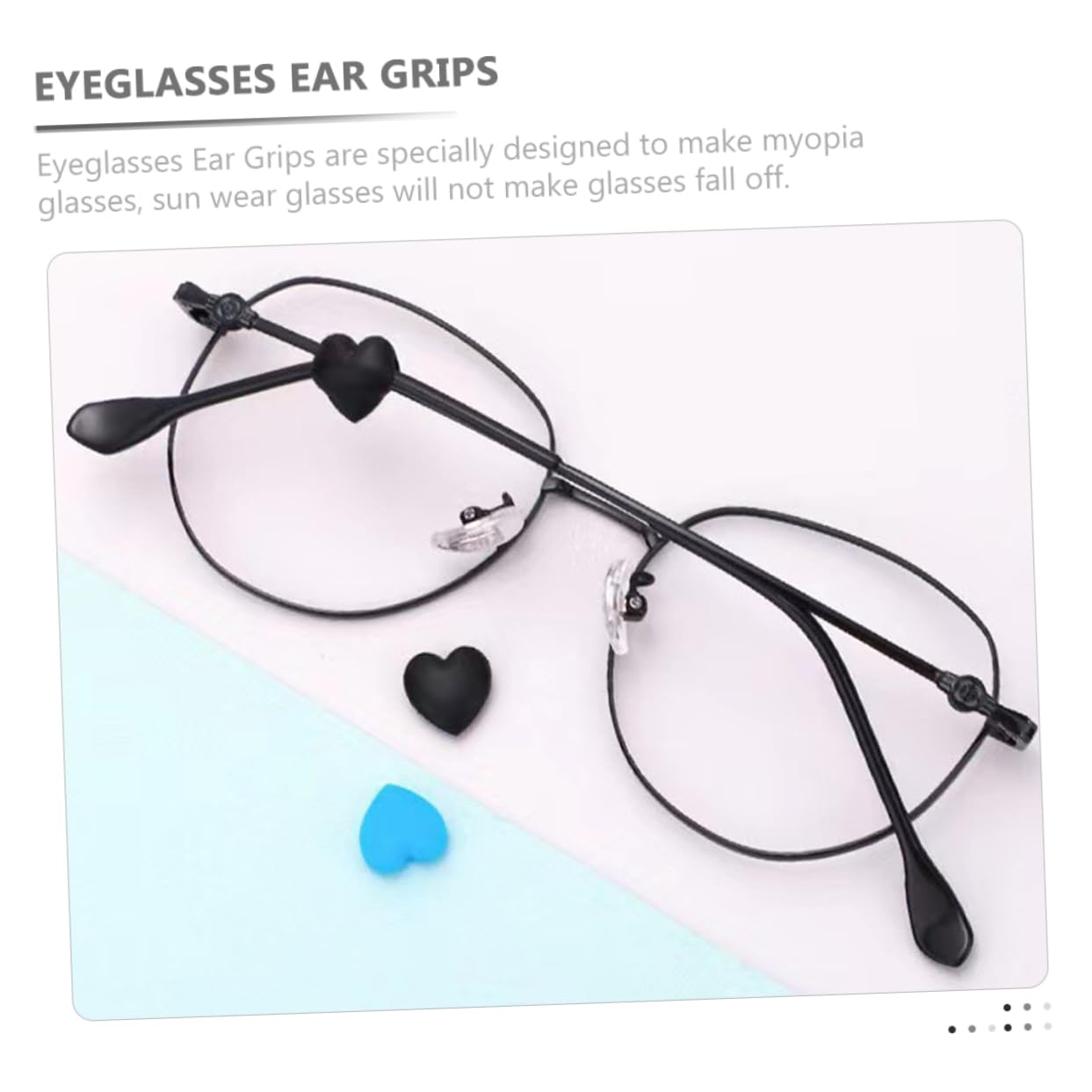 SEWOART 15 Pairs Anti-Slip Glasses Cover - Non-Slip Eyeglass Holder, Ear Pads, Silicone Nose Pads for Secure Fit - Perfect for Reading, Driving, Sports & Daily Use (Black)