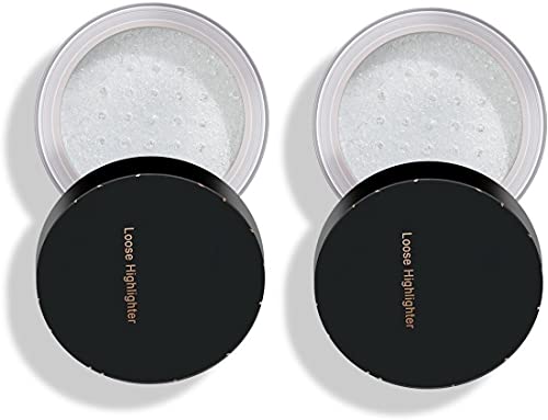 Shimmer Loose Powder - Face Makeup Bronzer & Highlighter for Contouring - Natural Glow White Powder - Perfect for Daily Wear, Night Out & Photoshoots