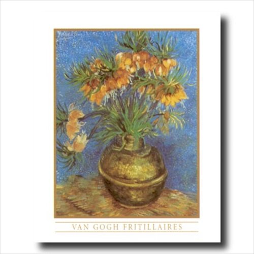 Vincent Van Gogh French Flowers Vase Framed Art Print - Sunflowers Painting Reproduction for Home & Office Wall Decor