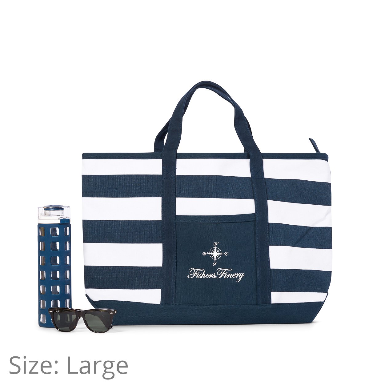 Fishers Finery Heavy Duty Zippered Beach Bag - Large Waterproof Travel Tote & Weekender Bag for Women (Red) | Perfect for Vacation, Gym, Shopping & Weekend Getaways