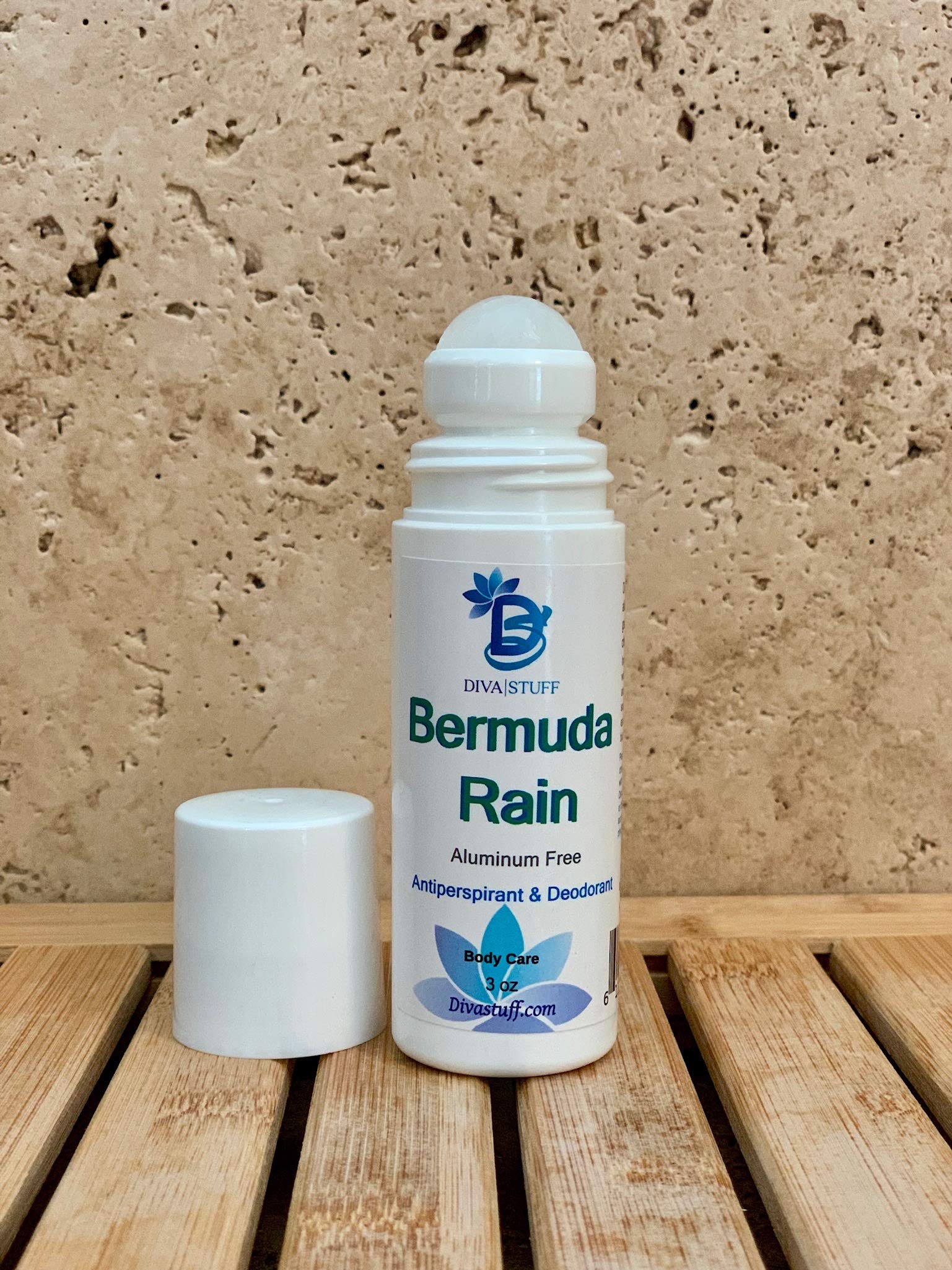 Bermuda Rain Scented Aluminum-Free Natural Deodorant | Safe & Non-Toxic | Made in USA | Diva Stuff | Fresh All Day for Workouts & Outdoor Activities