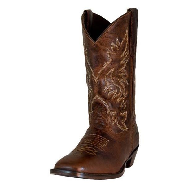TuffRider Women's Moran Leather Square Toe Western Boots - Comfortable Cowgirl Boots for Riding, Country Fashion & Outdoor Activities