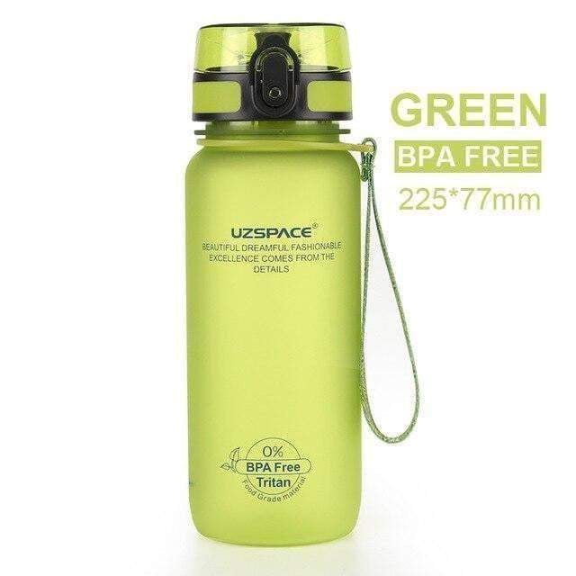 Uzspace 650ml Leak Proof BPA Free Plastic Water Bottle with Pop Top Lid - Ideal for Sports, Gym, Hiking & Outdoor Activities