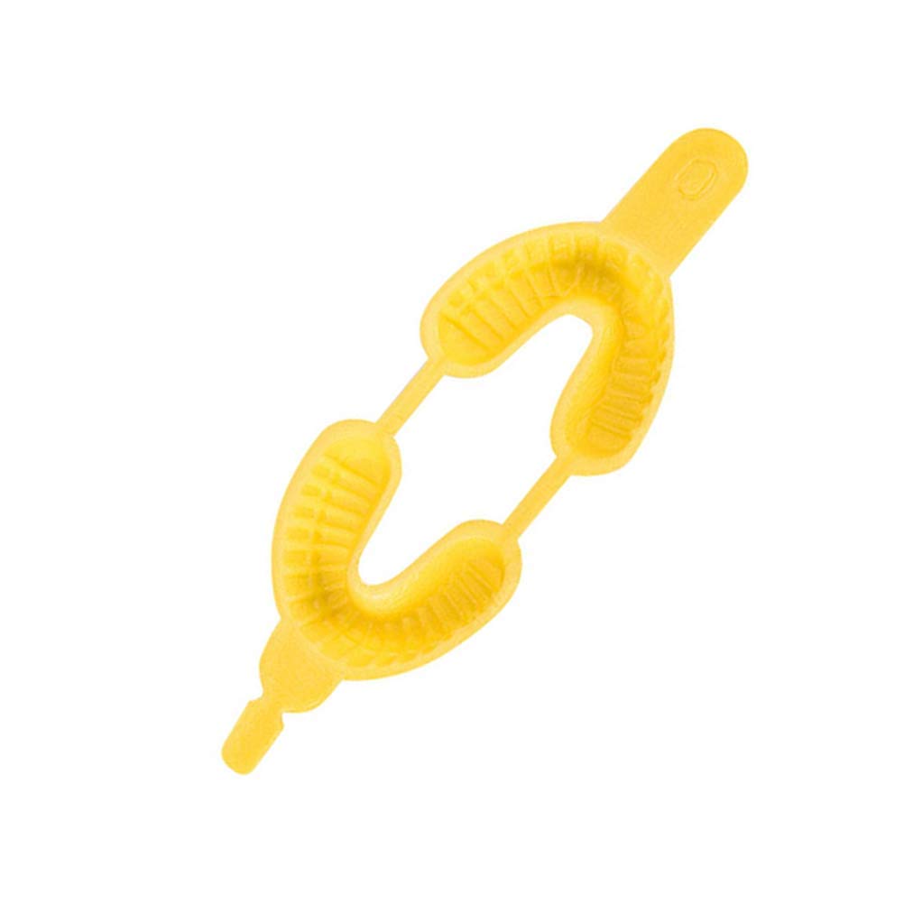 ROSENICE Disposable Dental Dual Arch Foam Trays - Size M, 50pcs (Yellow) | Bite Registration, Impression Taking for Dentists & Orthodontists