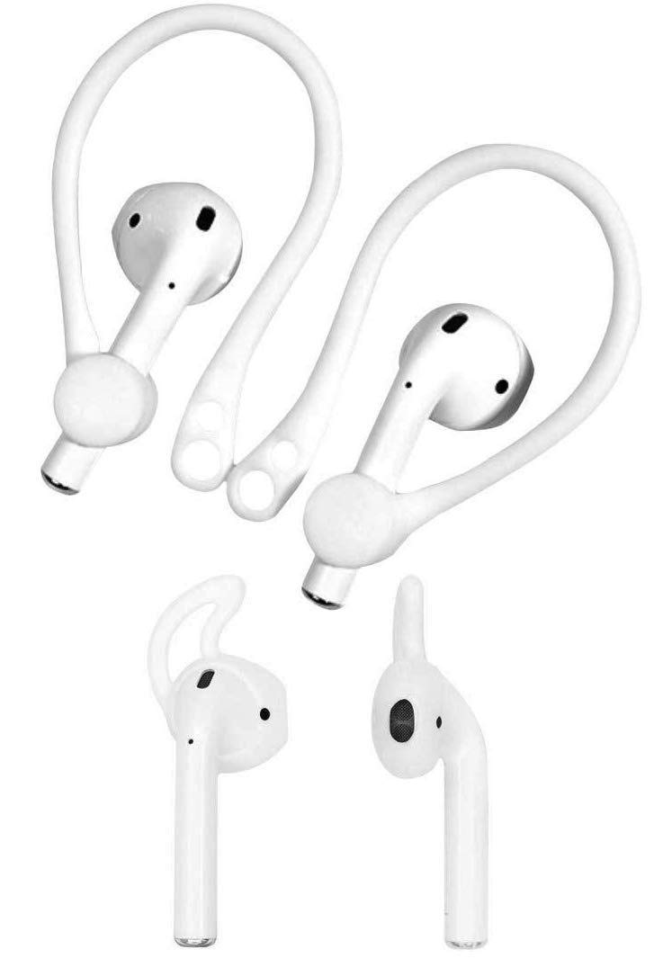 Rayker Airpod Earhook Replacement - 2 Pairs White Silicone Tips for Outdoor Sports