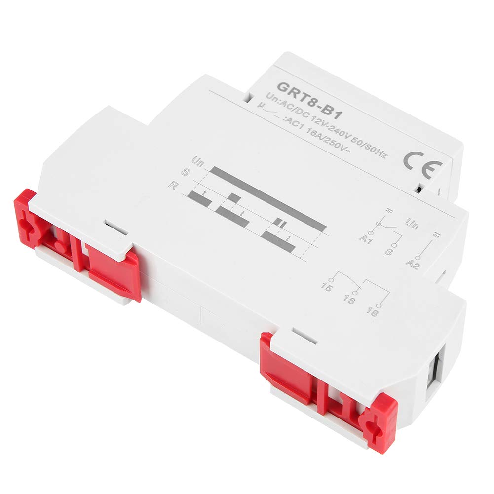 Zerodis 35mm DIN Rail Time Delay Relay Switch - Automatic Control Timer for Home & Industrial Use | Perfect for Lighting, HVAC, and Motor Control Systems