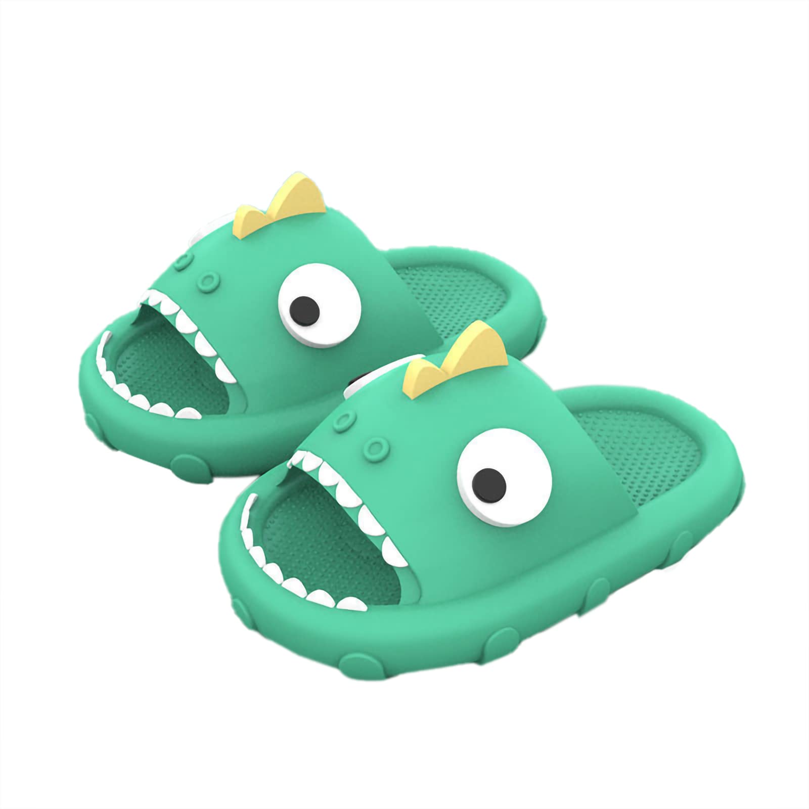 Adorable Dinosaur Slippers for Toddlers - Soft Pillow Slides, Kids Bathroom Slippers, Beach Sandals, Cloud Comfort Slides for Boys & Girls, Non-Slip Pool Shoes, Outdoor Water Play Shoes - Perfect for Home, Beach, Pool & Garden Playtime