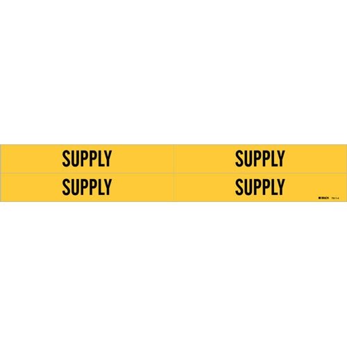 Brady 7311-4, 93177 Self-Adhesive Vinyl Pipe Marker Labels (Pack of 50) - Durable Pipe Identification for Plumbing, HVAC & Industrial Use