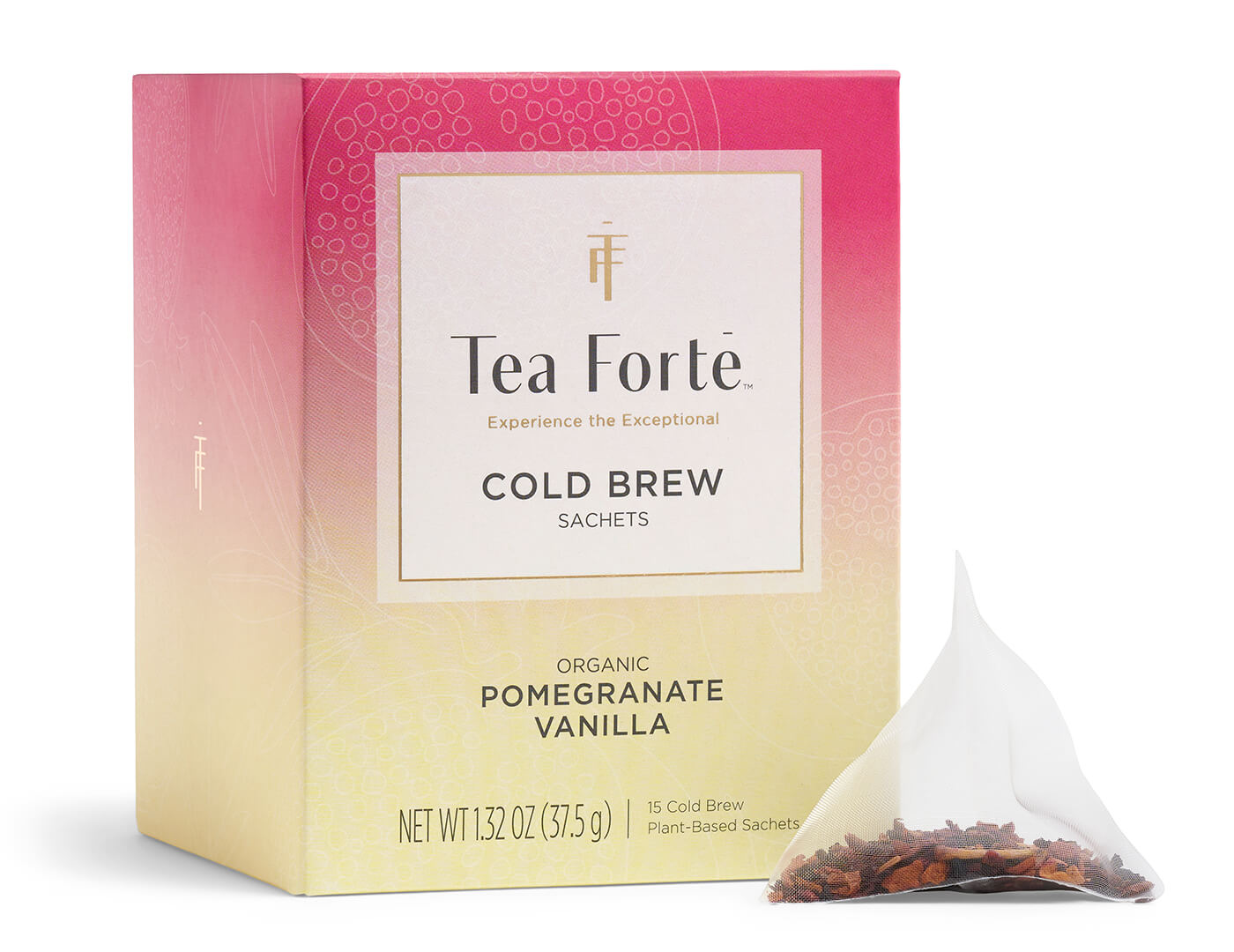Organic Cold Brew Pomegranate Vanilla Tea Bags - Iced Herbal Tea for Relaxation & Energy - Perfect for Summer Drinks, Office Refreshment & Afternoon Pick-Me-Up