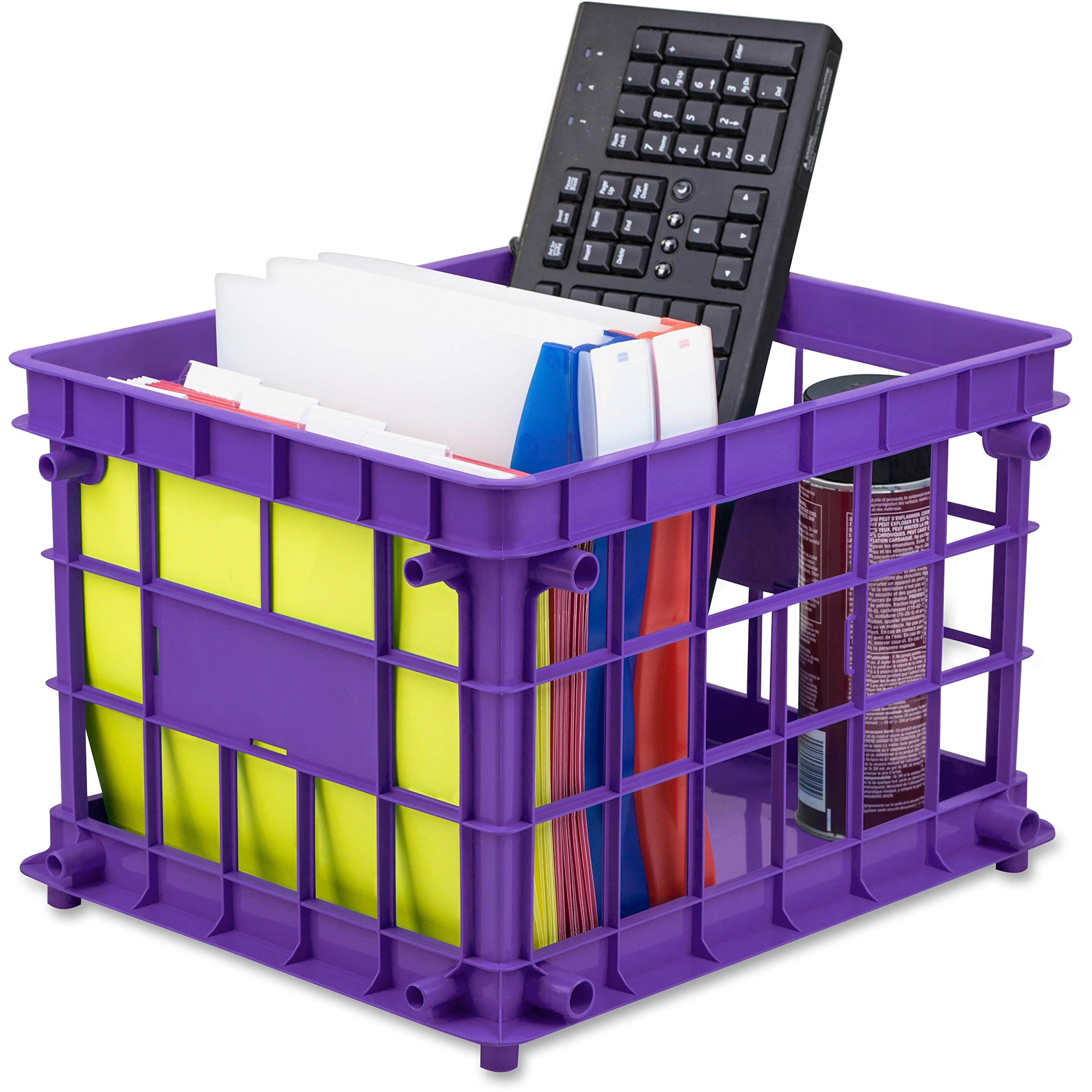 Storex STX61473U03C Storage Bins & Organization Solutions - Durable Plastic Stackable Containers for Home, Office & Closet Organization