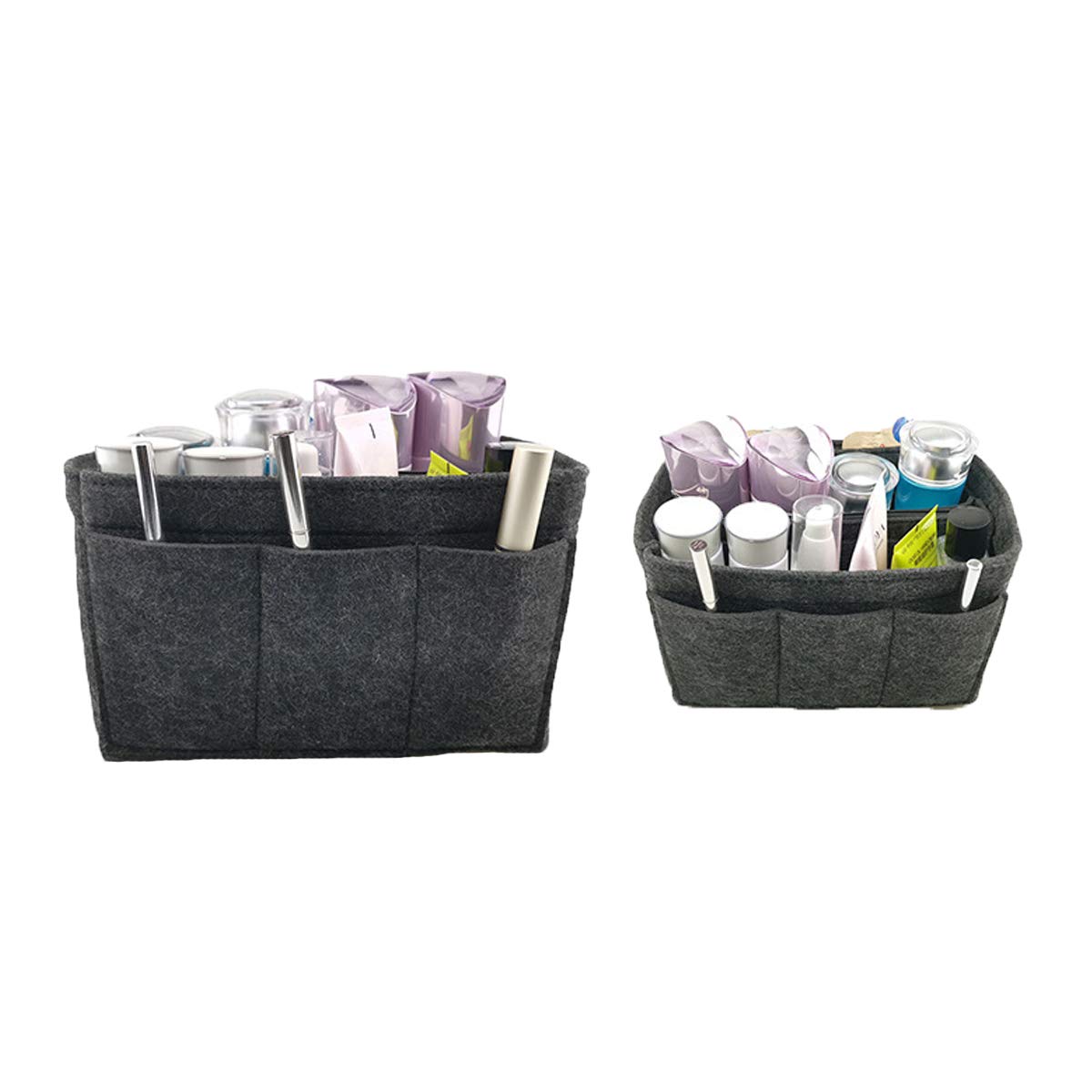 Seven Wolves Grey Purse Organizer Insert - Handbag Makeup Storage Pouch for Tidy & Neat Organization | Perfect for Travel, Work, and Everyday Use