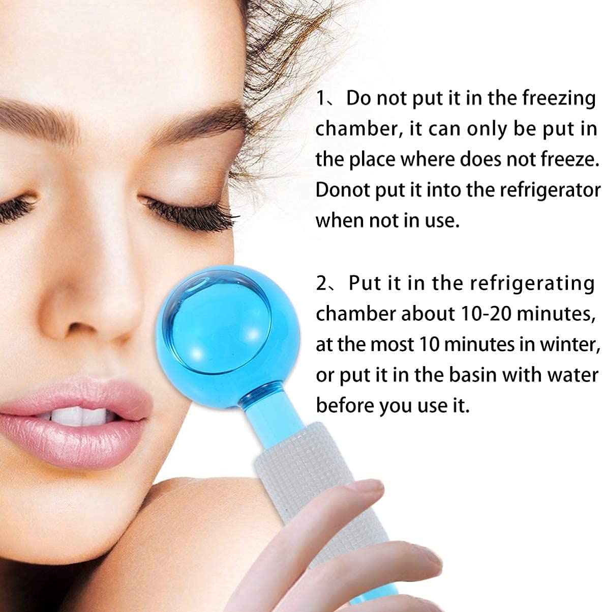 VGMAX Ice Globe Facial Massager - 2 Pack Cooling Face Roller Balls for Skin Tightening & Puffiness Relief - Smart Magic Massage Tool for Face & Neck - Perfect for Morning Routine, Spa Days & Post-Workout Recovery