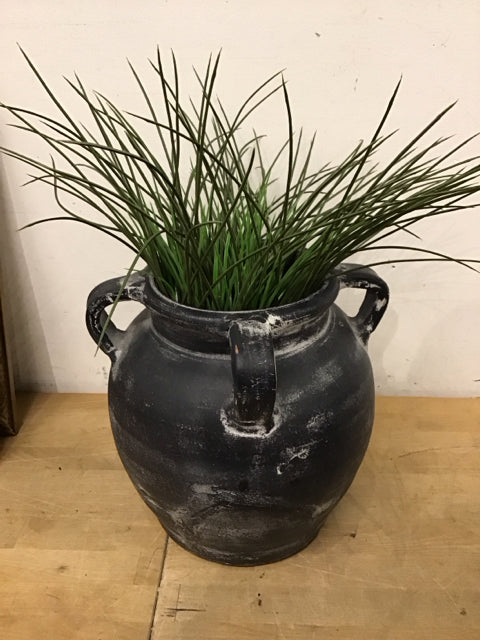 12 Pack Mini Pottery Art with Faux Grass - Small Decorative Ceramic Pots for Succulents, Air Plants & Home Decor - Perfect for Office Desk, Wedding Centerpieces & DIY Crafts