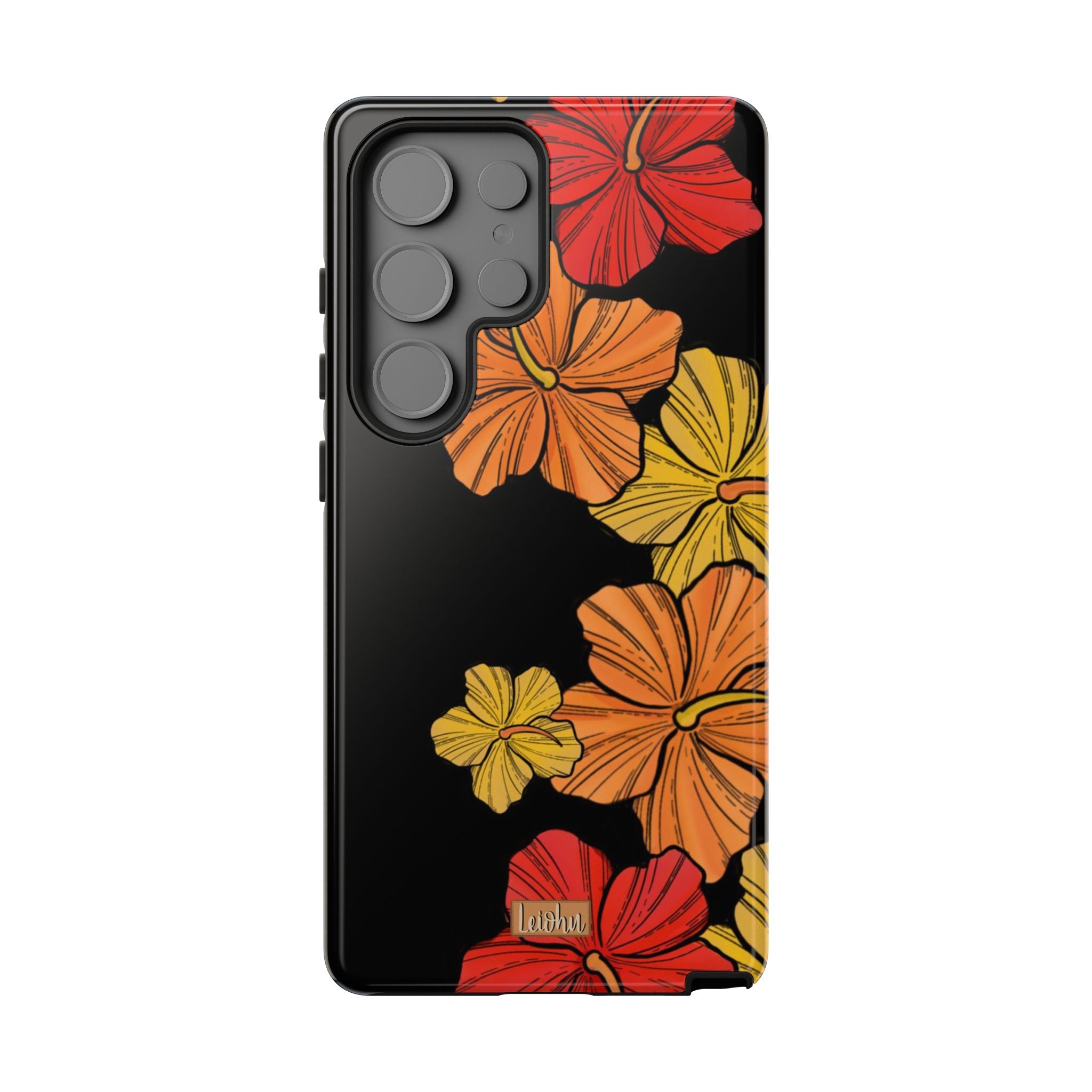 Vintage Hibiscus Pattern Samsung Galaxy Phone Case - Stylish Protective Cover for Galaxy S21/S20/S10/Note 20 - Perfect for Everyday Use, Travel & Gifting