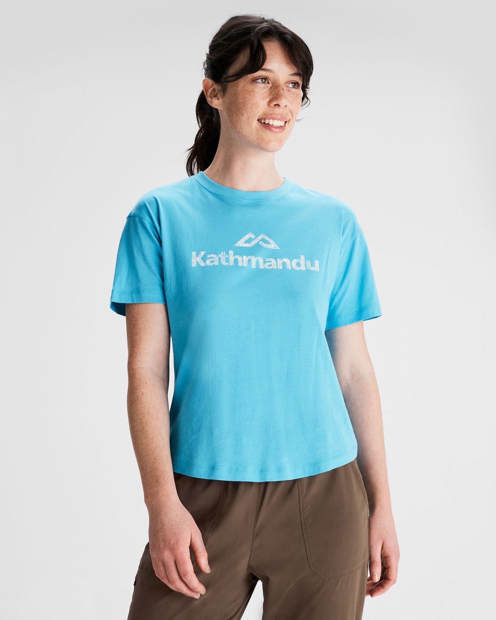 Women's Logo Organic Cotton T-Shirt - Light Sea Green | Soft & Eco-Friendly Casual Tee for Everyday Wear, Outings & Layering