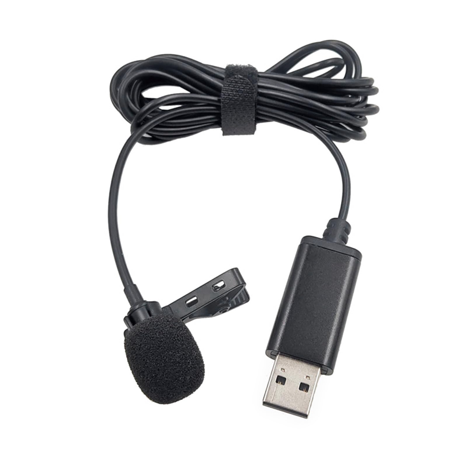 Portable USB Lapel Microphone for Laptop & PC - Clip-On External Mic for Podcasting, Streaming, Video Conferencing & Online Classes