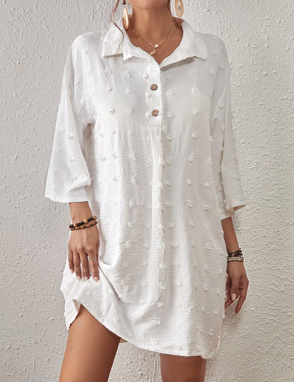 Bsubseach Women's Beach Dresses - Flowy Swimsuit Cover Ups for Summer, Swimwear Cover Dress with Pockets | Perfect for Poolside, Vacation & Beach Getaways