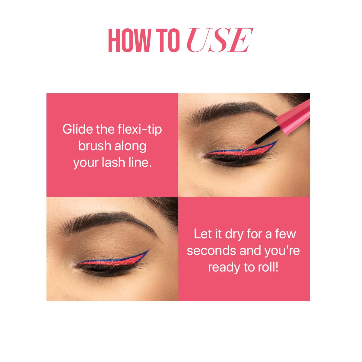 MyGlamm LIT Glossy Liquid Eyeliner - Waterproof Smudge-Proof Long Lasting Eyeliner - Vibrant Blue Color - 3.5ml - Perfect for Birthday Makeup, Parties & Special Occasions