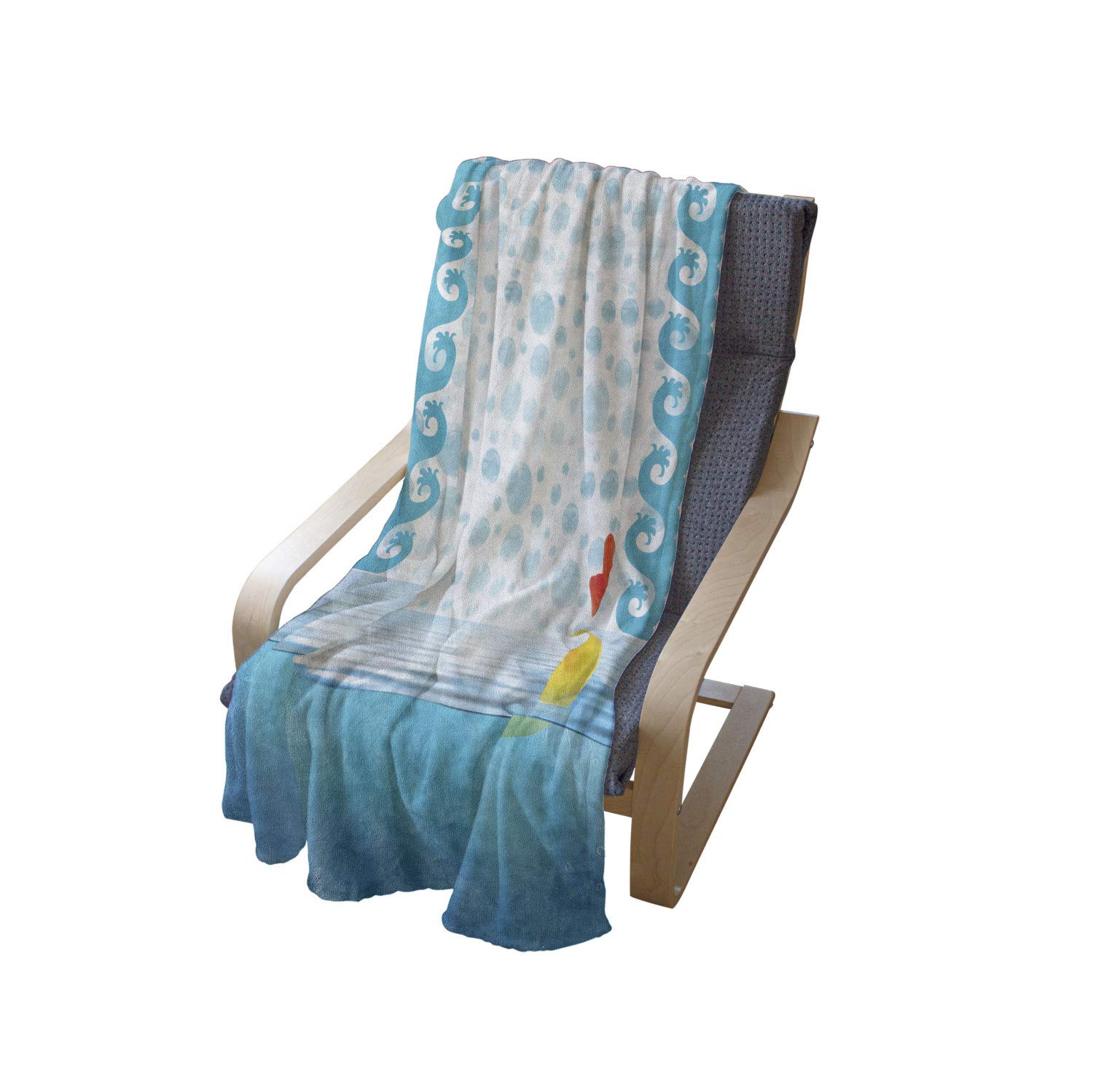 Ambesonne Yellow Duck Flannel Fleece Throw Blanket - 50