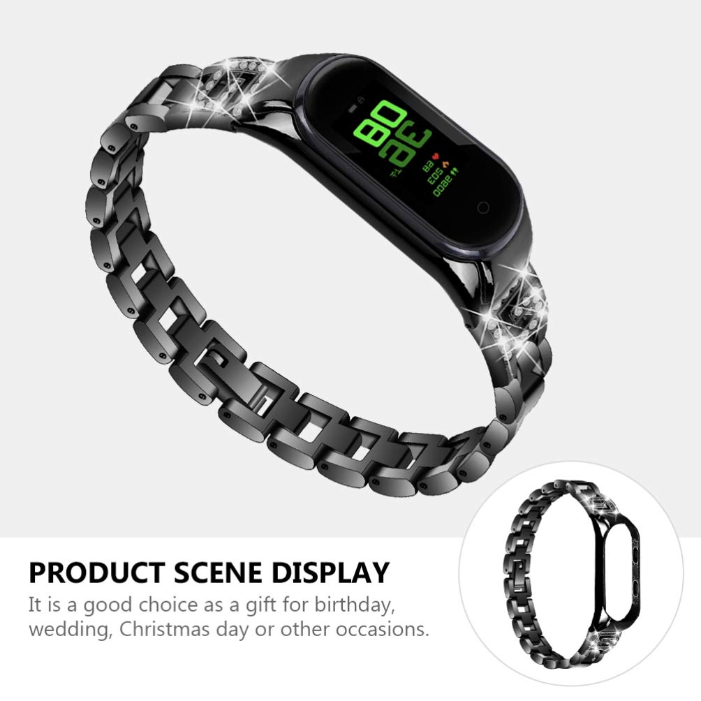 UKCOCO Leather Watch Band for Xiaomi 5 - Quick Release Zinc Alloy Strap for Work & Gym