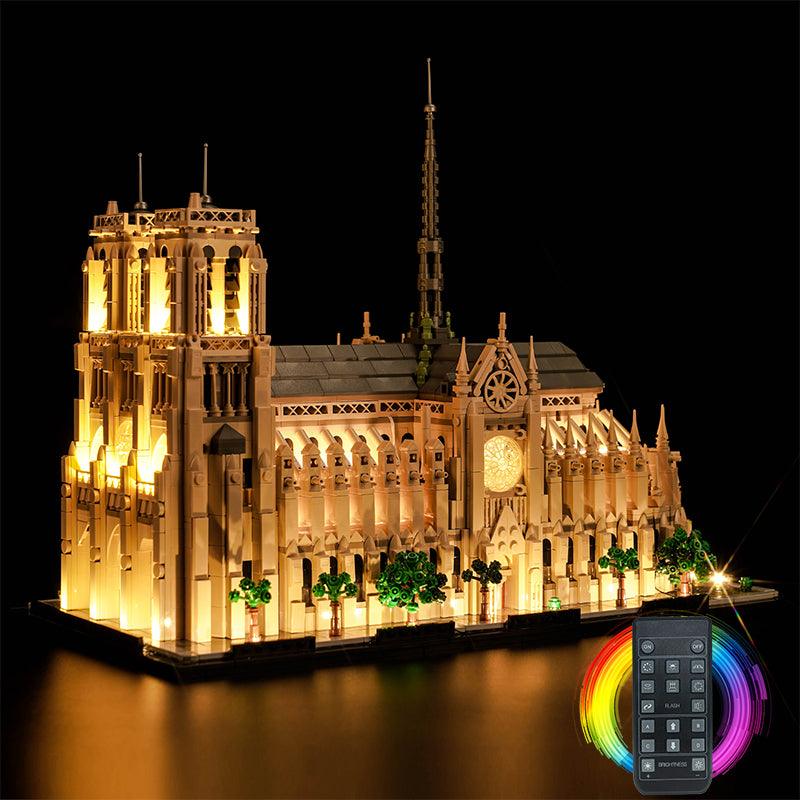 Lego Architecture Notre Dame de Paris 21061 Light Kit - LED Lighting Set for Lego Models | Perfect for Home Decor, Display & Gift Giving