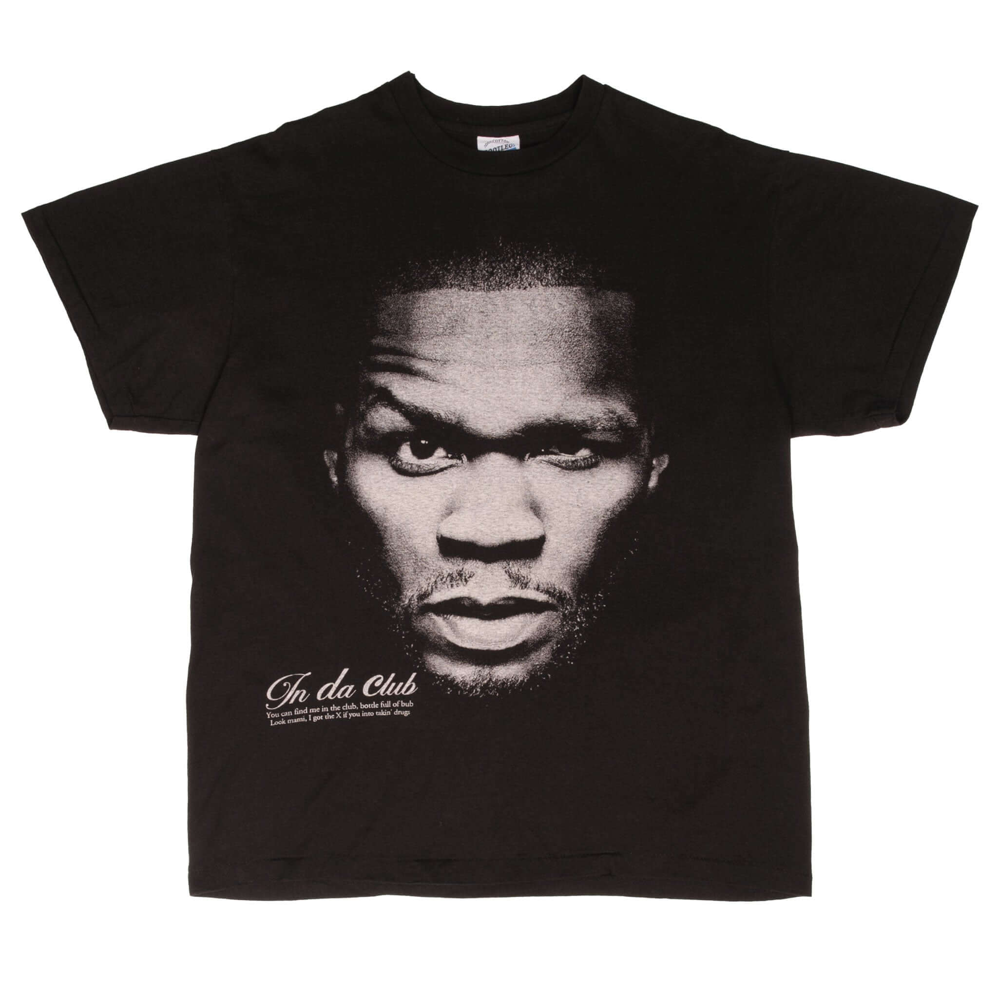 Vintage Bootleg 50 Cent In Da Club Rap T-Shirt XL - Single Stitch Retro Hip Hop Tee for Concerts & 90s Theme Parties