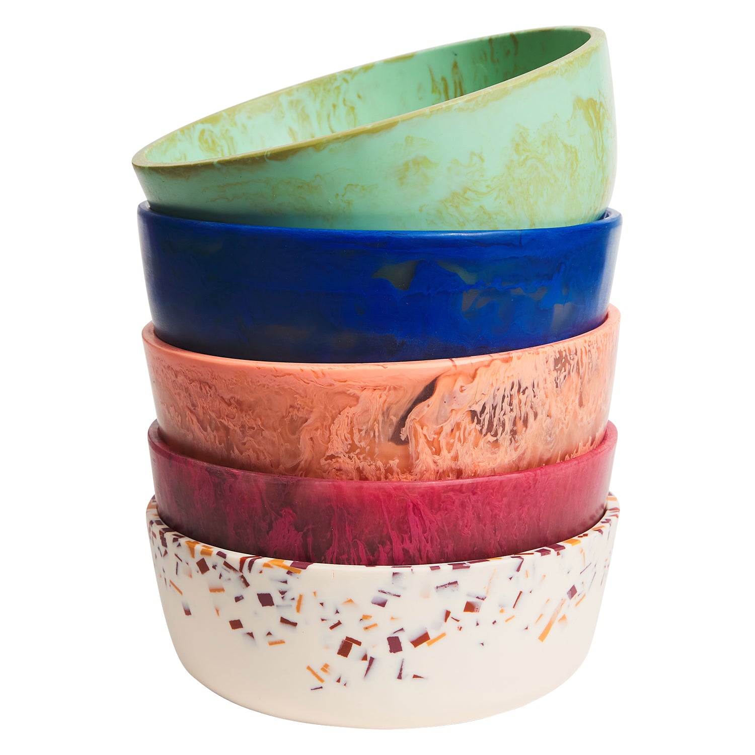 Mazzinni Bowl - Elegant Nougat Terrazzo Design Serving Bowl | Perfect for Salads, Snacks & Home Decor | Durable & Stylish Kitchenware