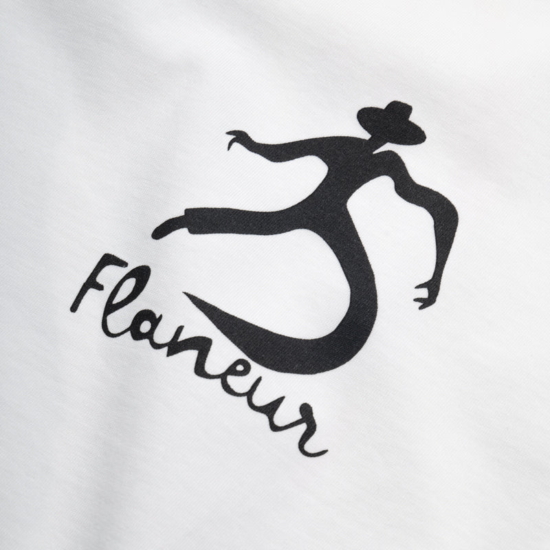 Flaneur Swirl Graphic T-Shirt for Men & Women - Soft Cotton Short Sleeve Tee - White Casual Top for Streetwear & Everyday Outfits