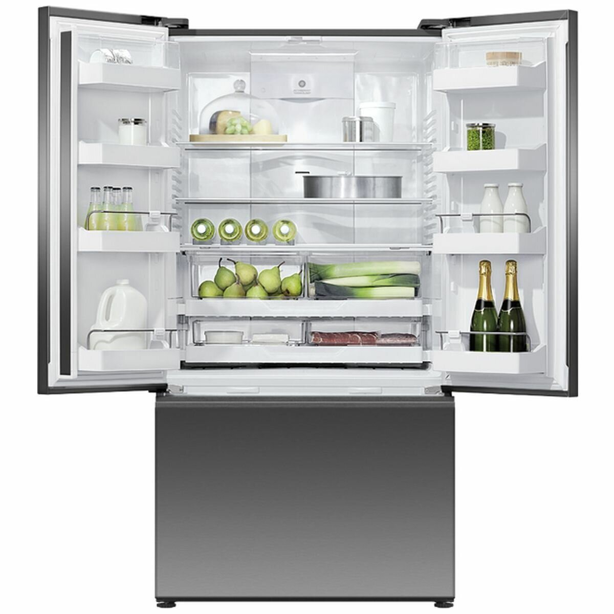 Fisher & Paykel RF610ANUB5 569L French Door Frost Free Refrigerator - Energy Efficient, Spacious Design for Modern Kitchens & Large Families