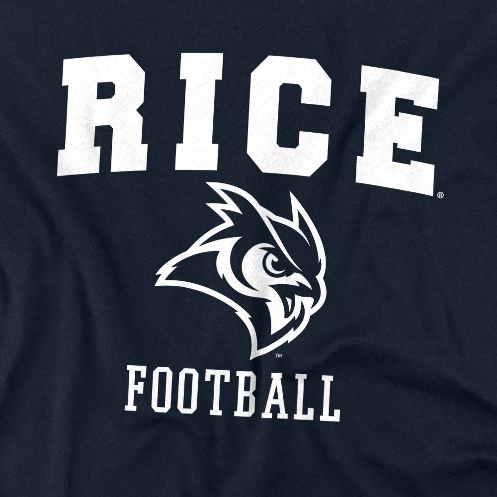 Official Rice University Football Unisex Adult T-Shirt - Navy Blue, Large Size | College Sports Fan Apparel, Game Day Outfit, School Spirit Wear