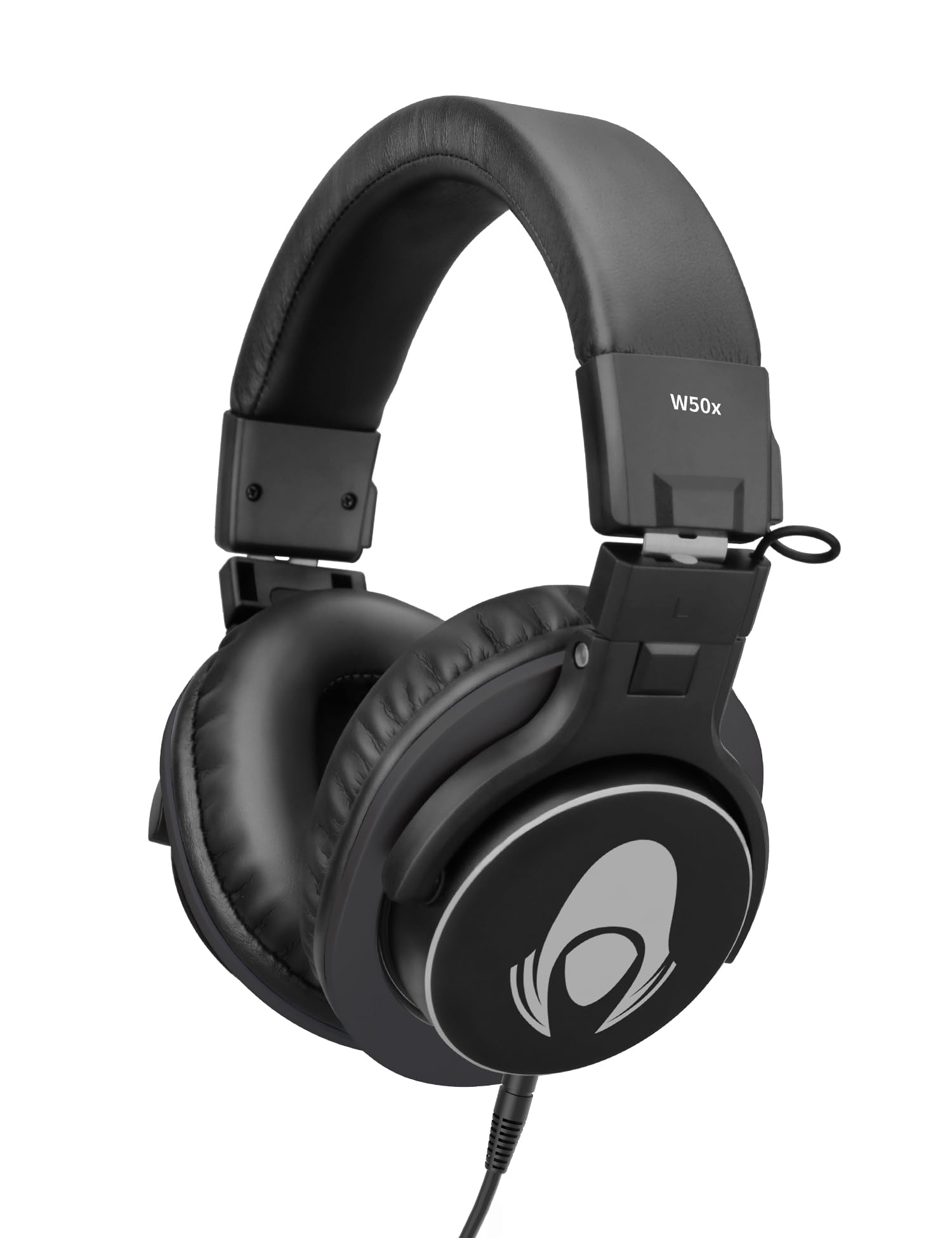Professional W50X Over-Ear Studio Headphones - Closed-Back Wired Headphones with Detachable Cable for DJ, Mixing & Mastering | High-Fidelity Sound Isolation for Music Production, Recording & Gaming (Black)