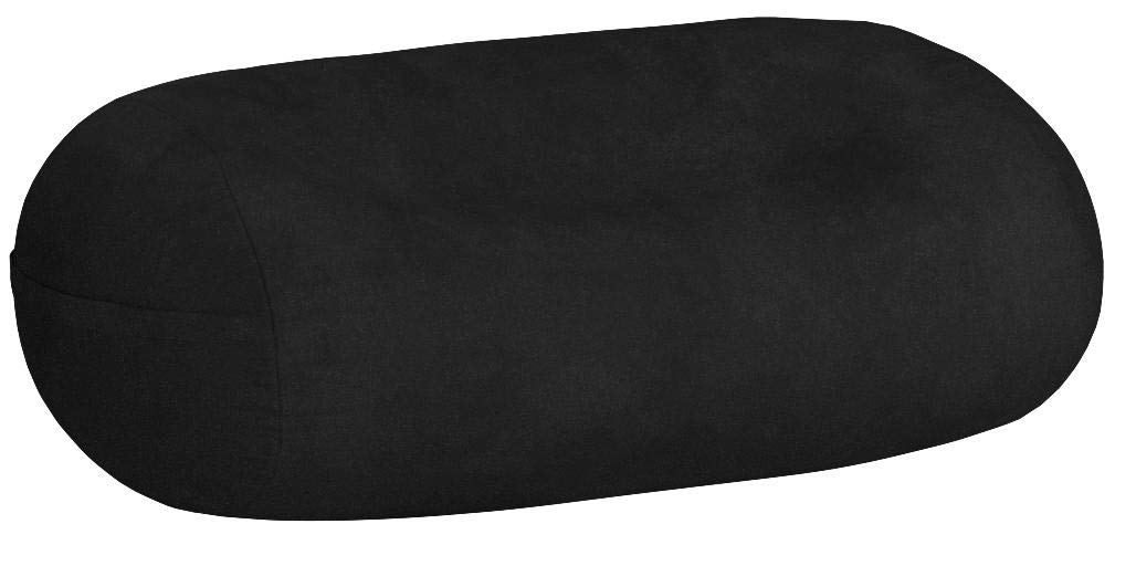 Chill Sack 7.5-Feet Memory Foam Bean Bag Chair - Ultra Soft Lounger for Adults & Teens, Black - Perfect for Gaming, Movie Nights & Relaxation in Bedroom or Living Room