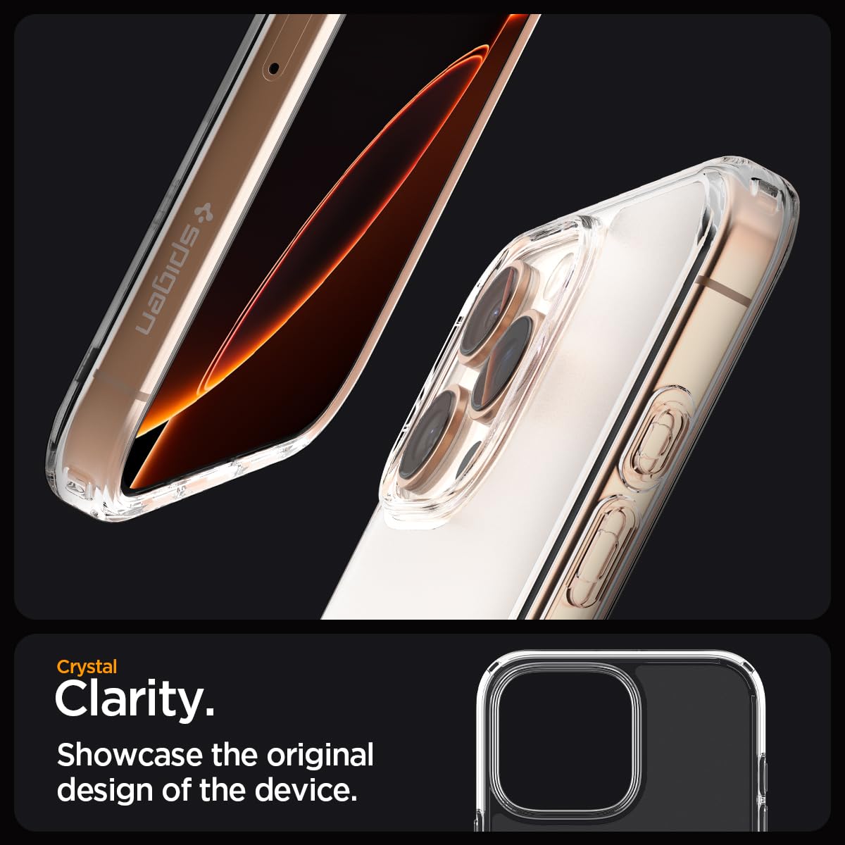 Spigen Ultra Hybrid Clear Case for iPhone 16 Pro Max - Shockproof Protective Cover with Military-Grade Protection | Perfect for Everyday Use, Travel & Outdoor Activities