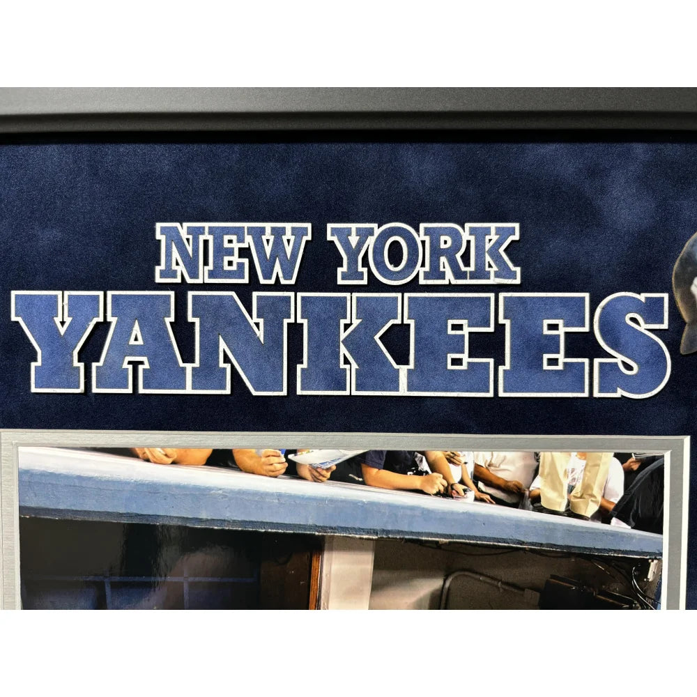 Derek Jeter Autographed New York Yankees 8x10 Photo Collage Framed with MLB COA - Signed Steiner NY - Perfect for Yankees Fans, Sports Memorabilia Collectors & Man Cave Decor