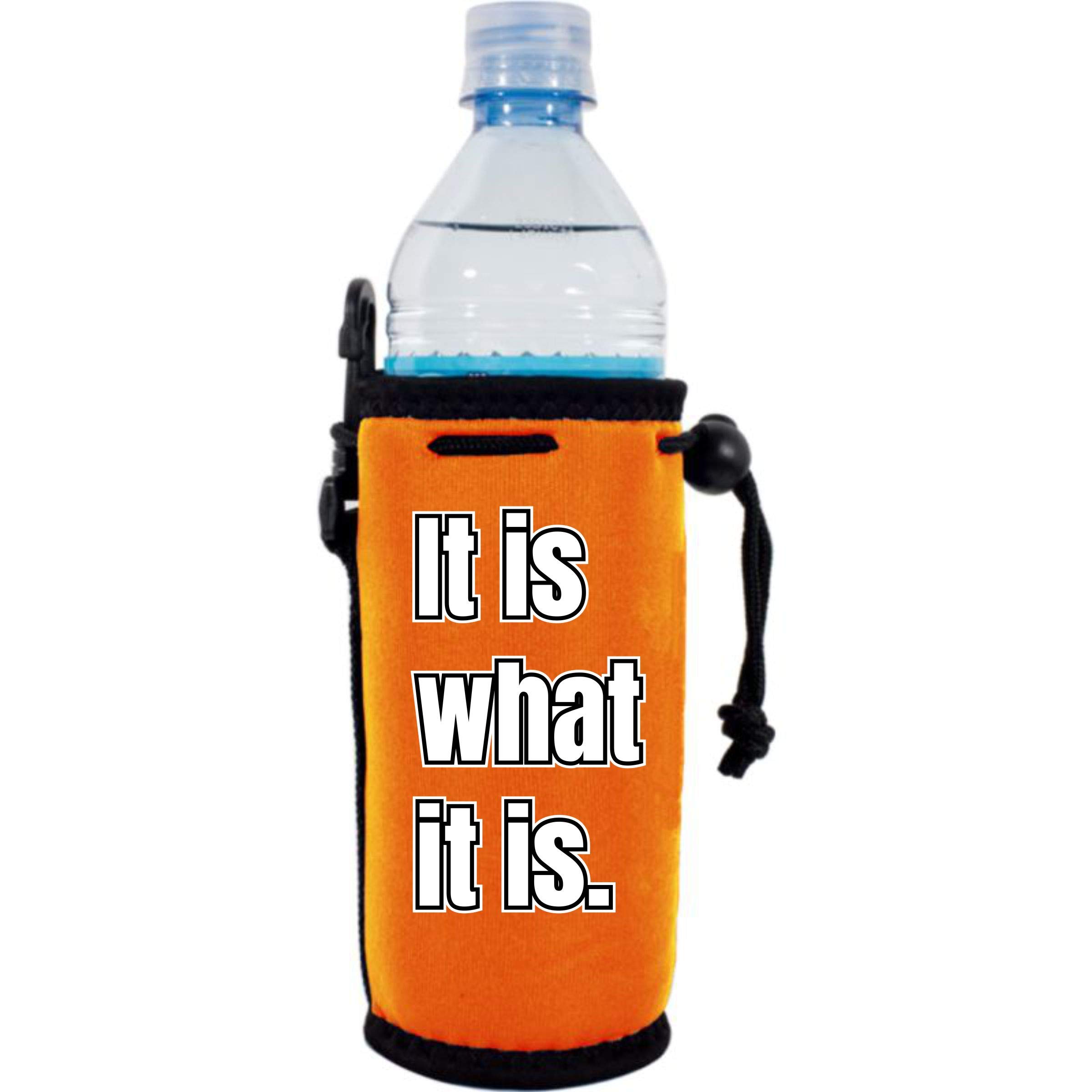 It Is What It Is Insulated Water Bottle Coolie - Orange (1 Pack) | Perfect for Outdoor Activities, Gym & Everyday Hydration