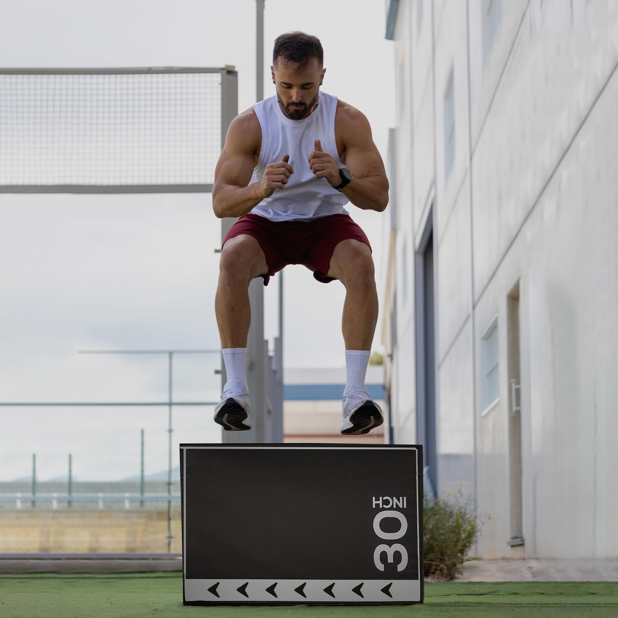 BalanceFrom Plyo Jumping Box for Home Gym - Adjustable Height Exercise Platform for Plyometrics, CrossFit & Cardio Workouts - Perfect for HIIT Training, Box Jumps & Fitness Routines